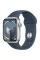 Apple Watch Series 9 41mm GPS Silver Aluminum Case with Storm Blue Sport Band (M/L)